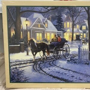 NEW Cobble Hill Horse Drawn Buggy 1,000 Piece Puzzle
Snowy Scene Family Time